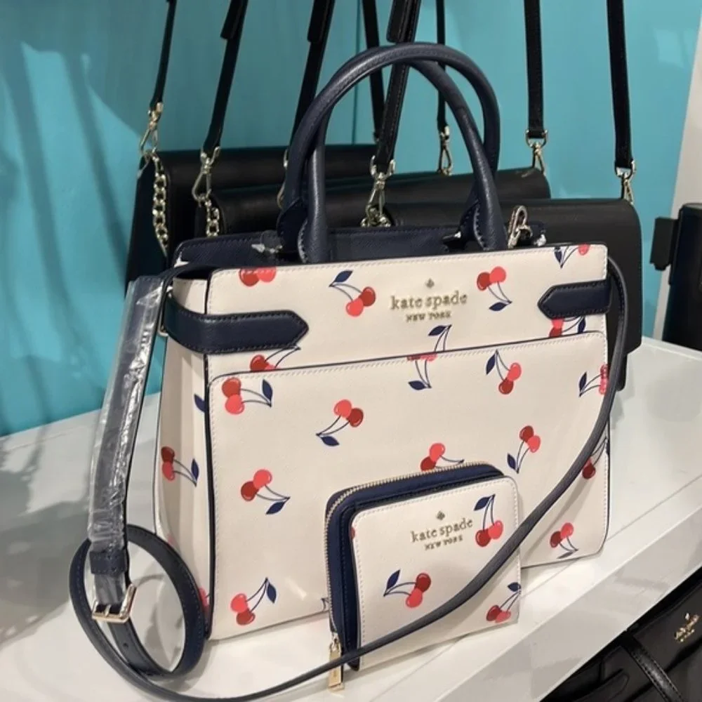 Kate Spade Staci Medium Satchel & Kate Spade Small Zip Around Bifold Wallet - Picture 1 of 16